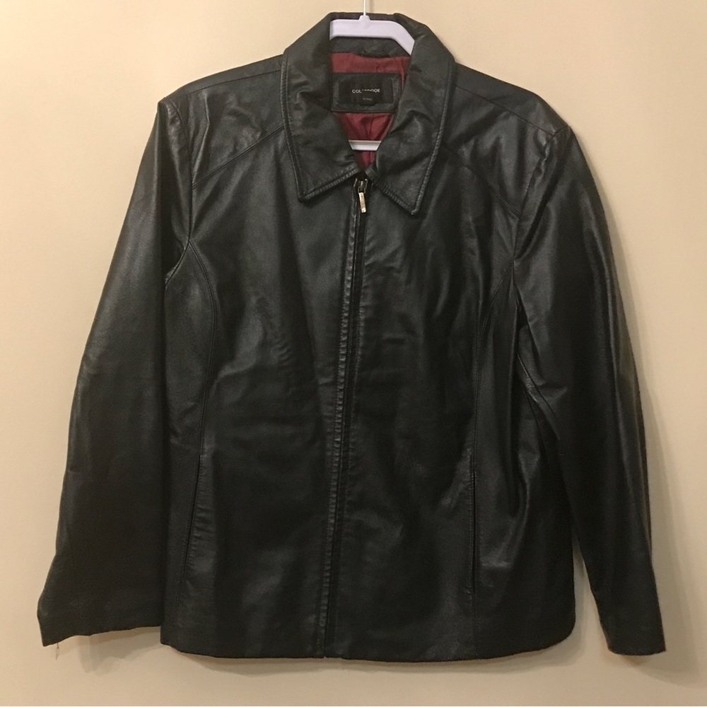 Colebrook & Co Black Leather Jacket Size XL